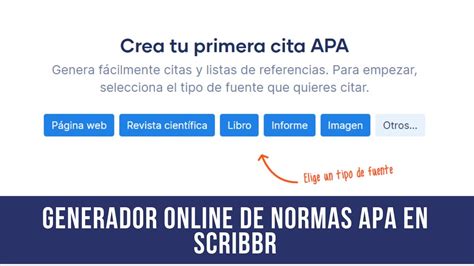 generador de citar en apa|Formato con el Generador de Scribbr